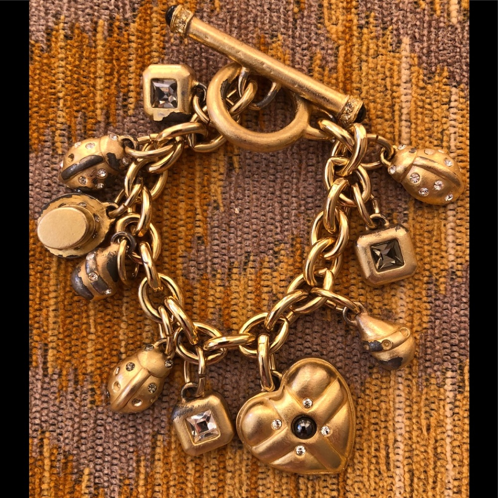Roxanne Assoulin Vintage Gold Charm Bracelet
